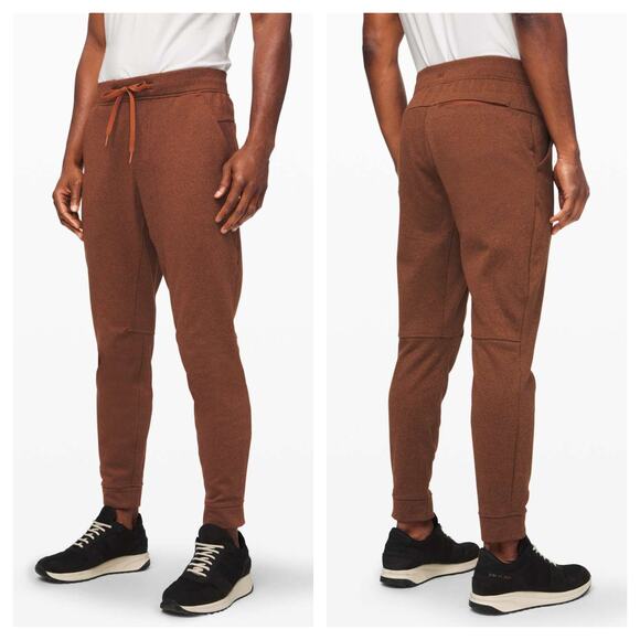 Lululemon Mens City Sweat Jogger Orange 29" Inseam Commuter Pants - Size XL - Picture 1 of 11